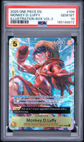 2025 One Piece Promos Monkey D. Luffy Illustration Box Vol.3 #109 PSA 10