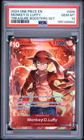 2024 One Piece Promos Monkey D. Luffy Treasure Boosters Set #006 PSA 10