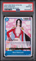 2022 One Piece Starter Deck St03-The Seven Warlords of the Sea Boa Hancock Super Pre-Release #13 PSA 10