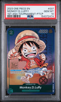 2023 One Piece Promos Monkey D. Luffy 1st Anniversary Tournament-Participation #37 PSA 10