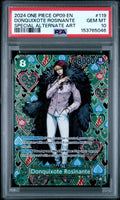 2024 One Piece Op09-Emperors in the New World Donquixote Rosinante Special Alternate Art #119 PSA 10