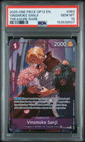 2025 One Piece Op12-Legacy of the Master Vinsmoke Sanji Treasure Rare #63 PSA 10