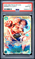 2025 One Piece Op13-Carrying on His Will Monkey D. Luffy #118 PSA 10