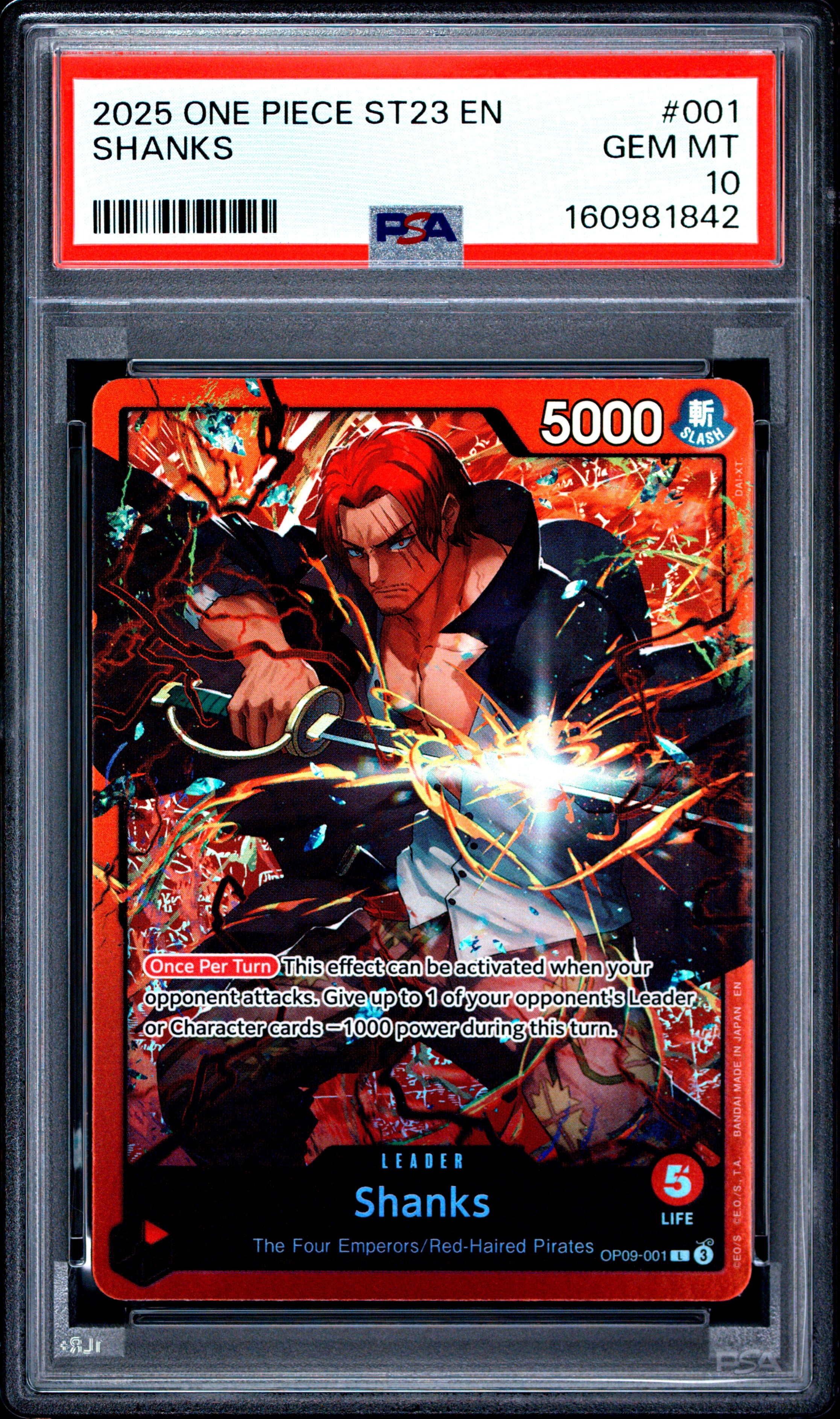 2025 One Piece Starter Deck St23-Red Shanks Shanks #1 PSA 10