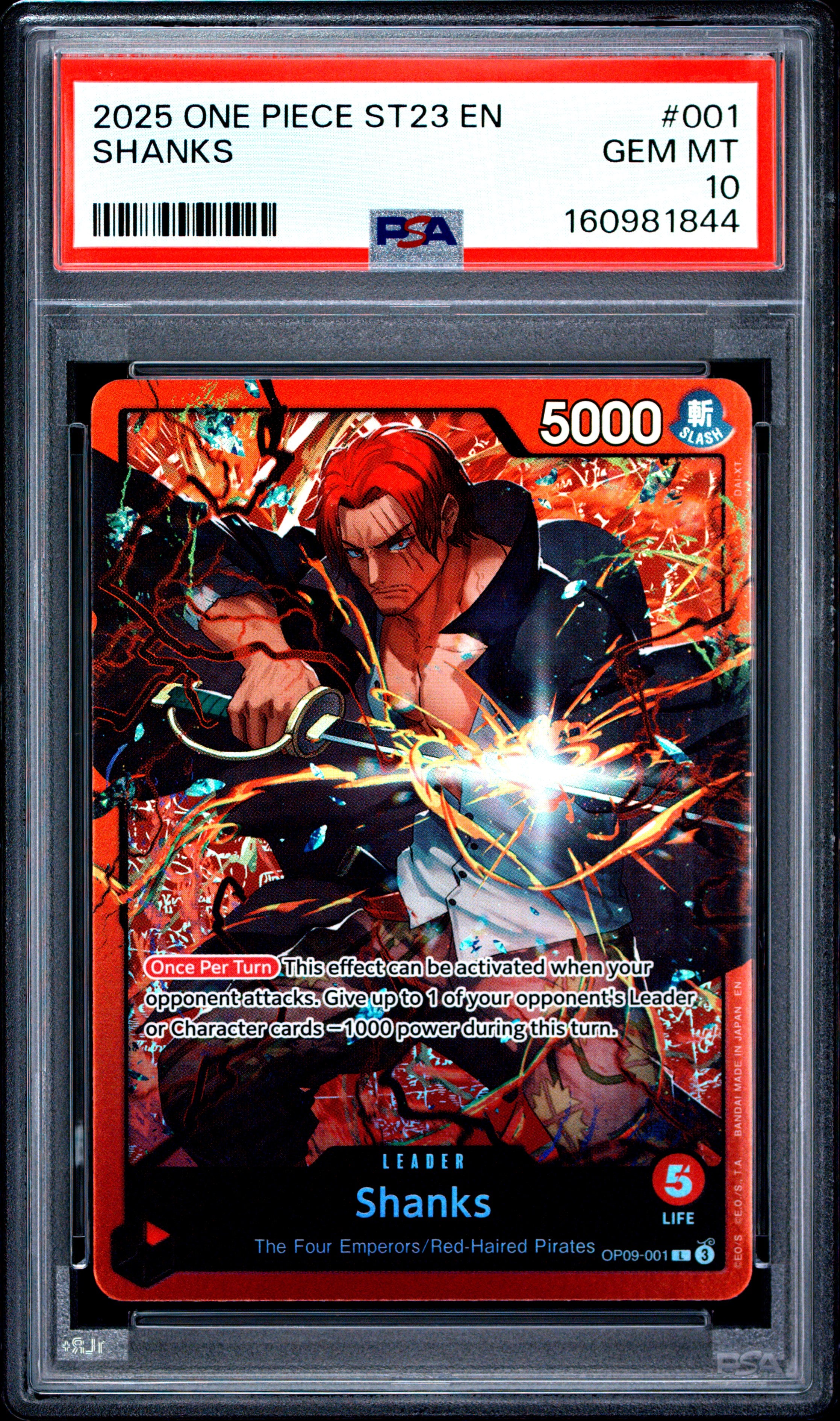 2025 One Piece Starter Deck St23-Red Shanks Shanks #1 PSA 10