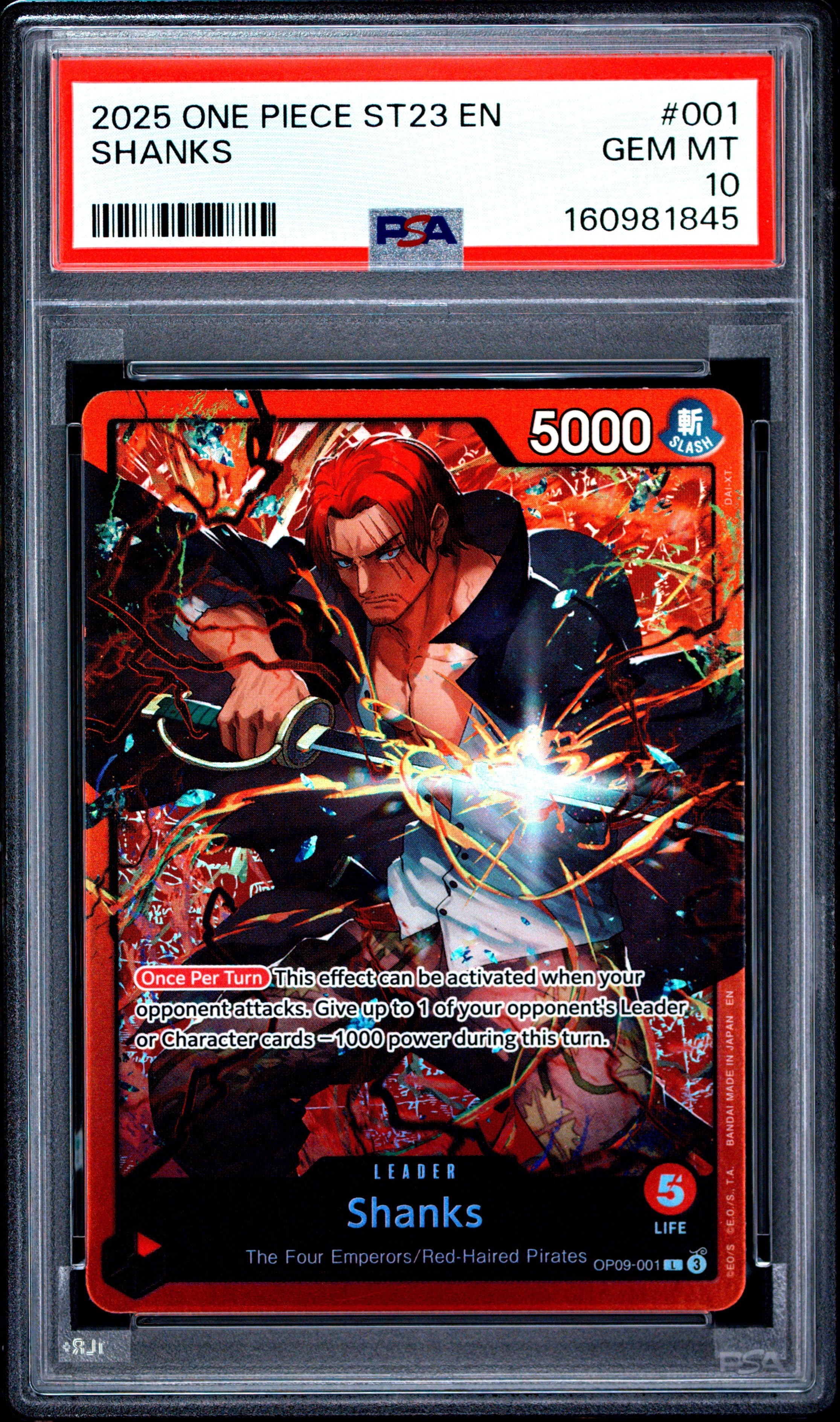 2025 One Piece Starter Deck St23-Red Shanks Shanks #1 PSA 10
