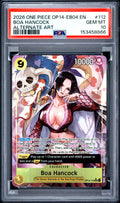 2026 One Piece Op14-Eb04-The Azure Sea's Seven Boa Hancock Alternate Art #112 PSA 10